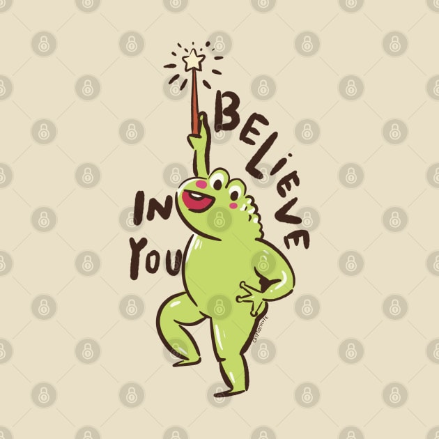 Cute Loveland Frogman Positive Affirmation I Believe In You Ohio Cryptid Creature by gusniac