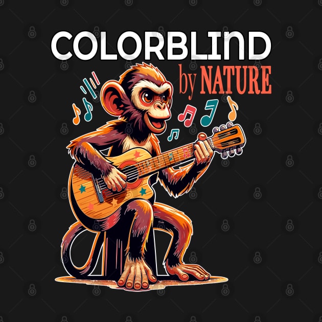 Colorblind by Nature, Melodic Monkey Strums the Blues by maknatess