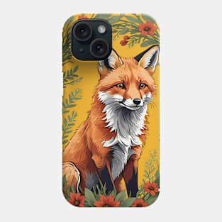 Mississippi Red Fox Surrounded By Tickseed Flowers 2 Phone Case