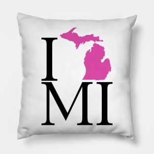 I Love Michigan - Pink Pillow