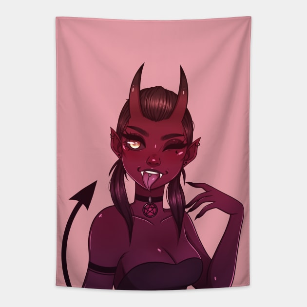Devil Girl Tapestry by PeppermintKamz