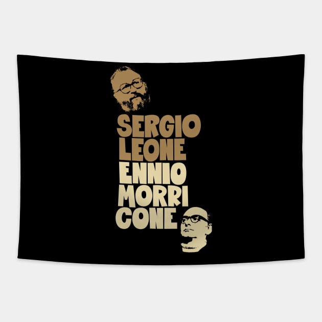 Sergio Leone and Enio Morricone - Dollars Trilogy Tapestry by Boogosh