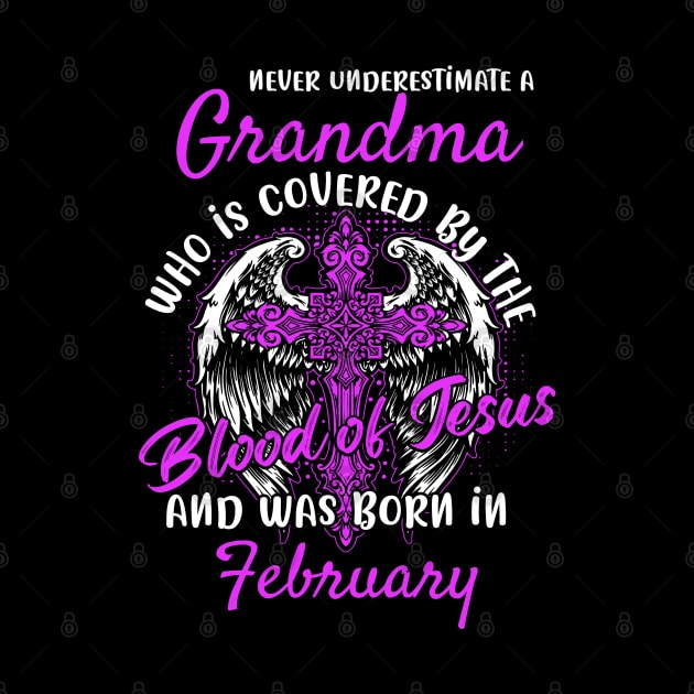 Christian Grandma who was Born in February Birthday Faith Gift by ArtedPool