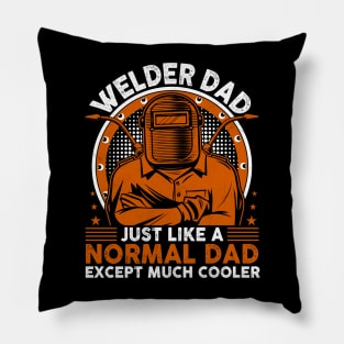 Welder Dad Retro Vintage Funny Welding Quotes Pillow