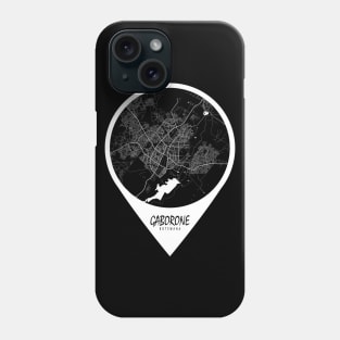 Gaborone, Botswana City Map - Travel Pin Phone Case