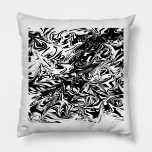 Distorted Black 02 Pillow