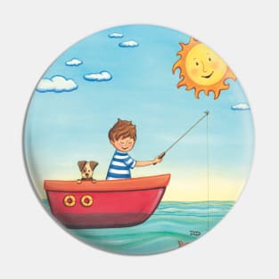 Fishing Boy Pin