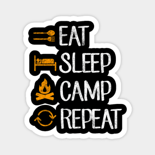 Eat sleep camp repeat Magnet