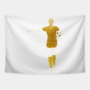 Soccer Player Girl Tapestry