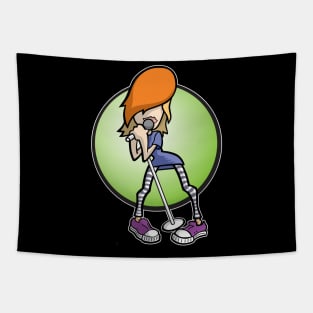 Emo Girl Rocker Chic Tapestry