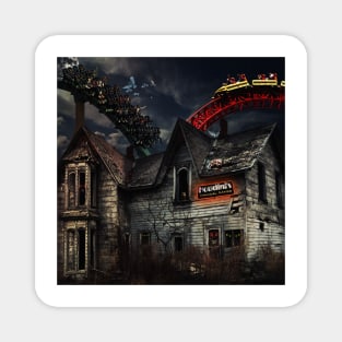 Magic Themed Haunted House Magnet