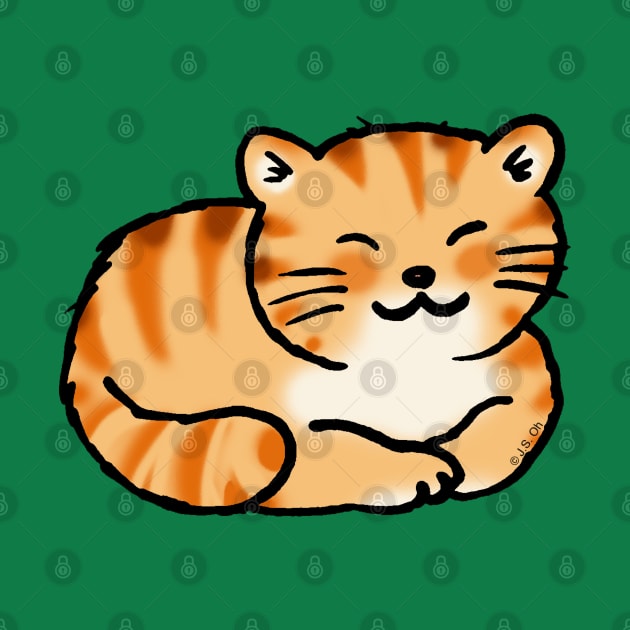 cute orange cat by cartoonygifts