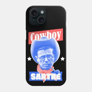 Cowboy Carter (Sartre) - Funny Philosophy MEME Jean-Paul Sartre Phone Case