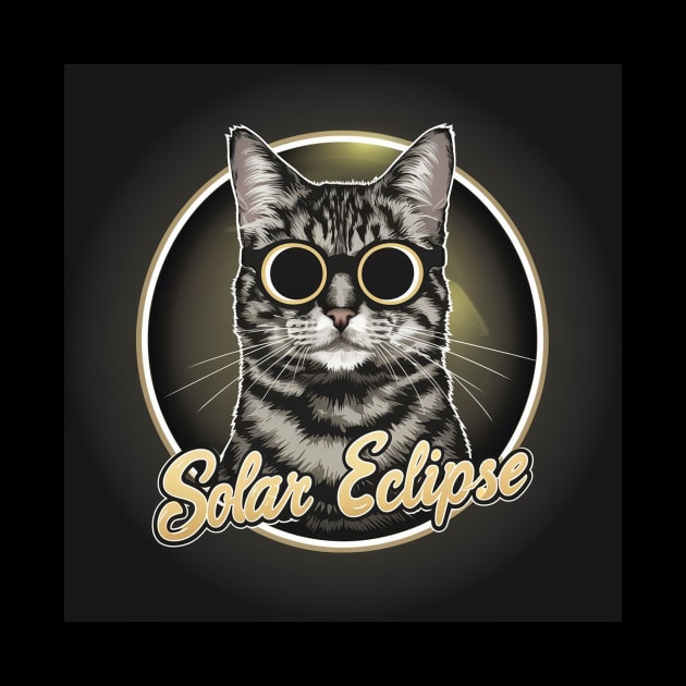 Cat Wearing Solar Eclipse Glasses by  El-Aal