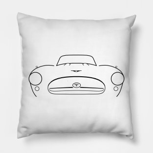 Jensen 541R 1950s British classic car black outline graphic Pillow