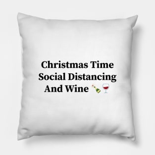 Christmas Time Social Distancing And Wine Pillow