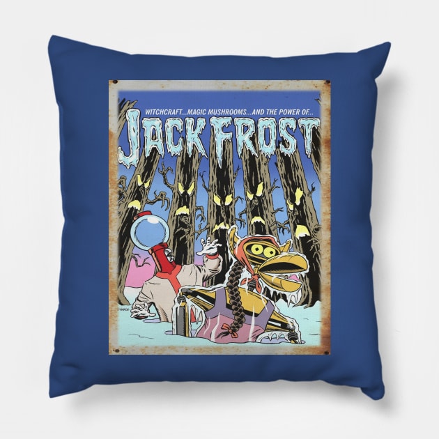 Mystery Science Rusty Barn Sign 3000 - Jack Frost Pillow by Starbase79