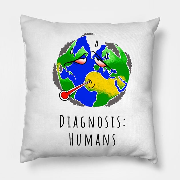 Diagnosis: Humans Pillow by lucamendieta