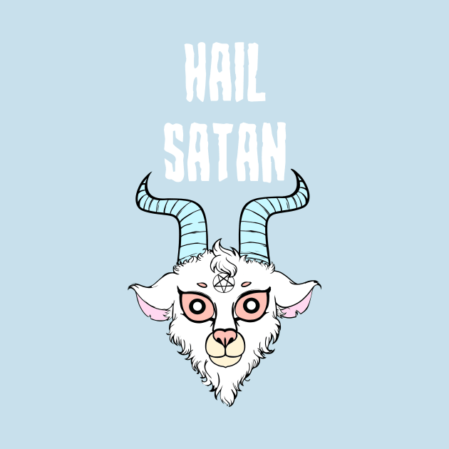 Hail Satan in White by Ludo