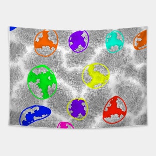 colorful grey abstract texture art Tapestry