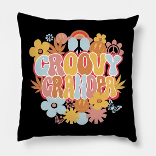 Groovy Grandpa Shirt, Hippie Grandpa Pillow