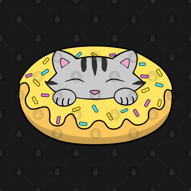 Kawaii yellow doughnut cat by Purrfect