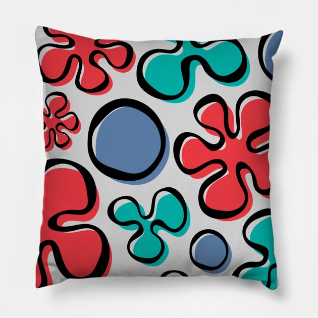 Random Shapes Pattern Pillow by amyvanmeter