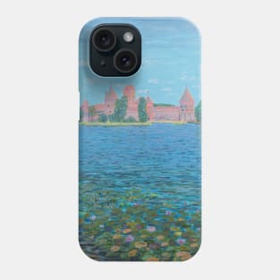 Trakai Castle and water lilies, Lithuania Phone Case