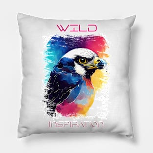 Falcon Bird Wild Nature Animal Colors Art Painting Pillow