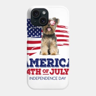 Yorkie Flag USA - America 4th Of July Independence Day Phone Case