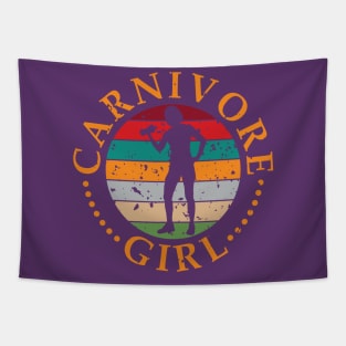 CARNIVORE GIRL MEAT EATER STEAK LOVER CUTE FIT GYM WOMAN Tapestry