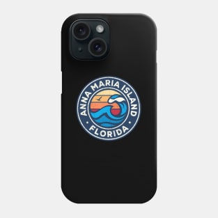 Anna Maria Island Florida Fl Nautical Waves Phone Case