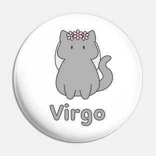 Virgo Cat Zodiac Sign with Text Pin
