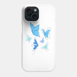 Blue butterflies Phone Case