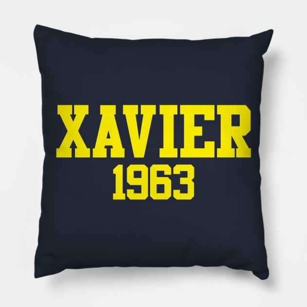Xavier 1963 Pillow by GloopTrekker