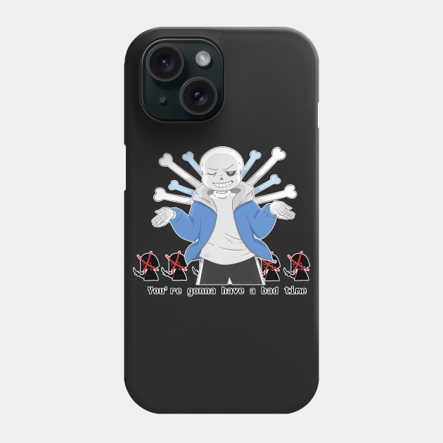 Undertale - Sans "You're Gonna Have A Bad Time" Phone Case by theruins