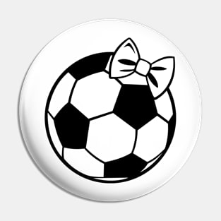 Soccer Ball With Bow Pin