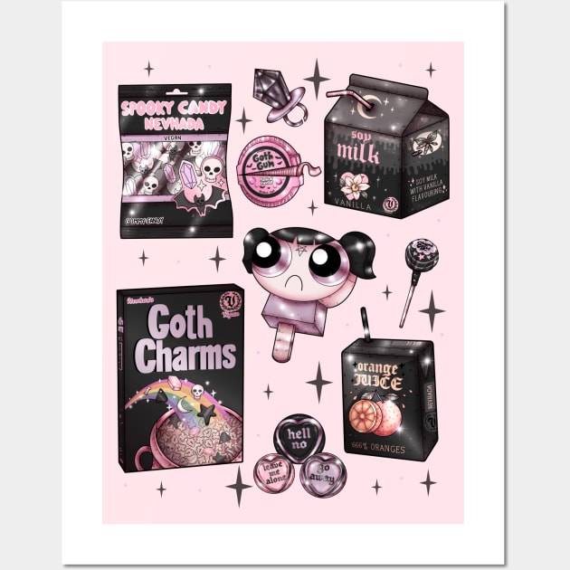 Goth Charms Poster for Sale by nevhada