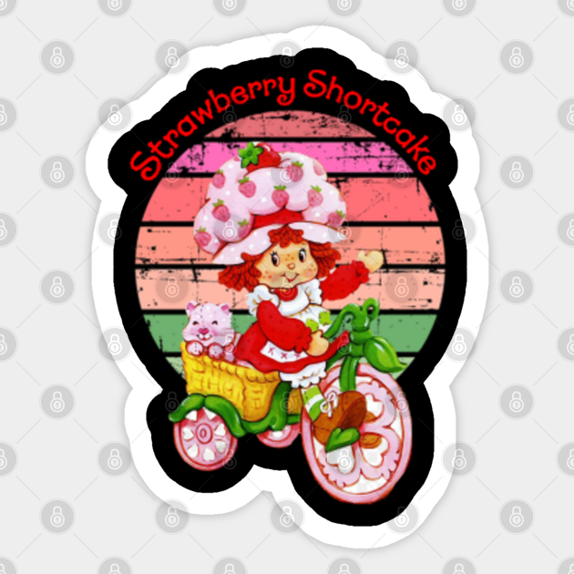 Vintage Cute Strawberry - Strawberry Shortcake - Sticker