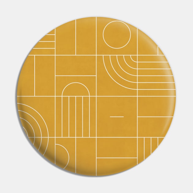 My Favorite Geometric Patterns No.22 - Mustard Yellow Pin by ZoltanRatko