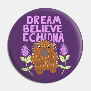 Dream Believe Echidna Pin