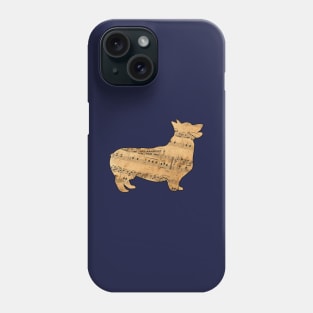 Sheet Music Corgi Dog Phone Case