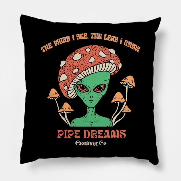 Alien Shroomhead Pillow by Pipe Dreams Clothing Co.