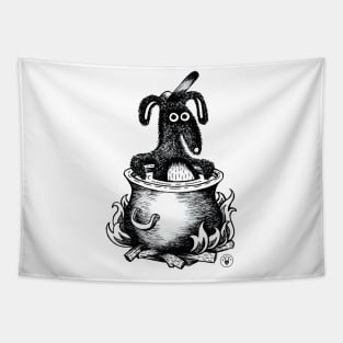 The dog days (Black) Tapestry