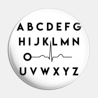 PQRST Wave - Nursing Alphabet Pin