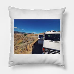 Road trip journey in Osoyoos, Okanagan Valley, British Columbia Canada. Pillow