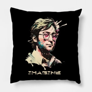 John Lennon Painting Pillow