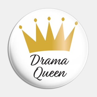 Drama Queen Gold crown Pin