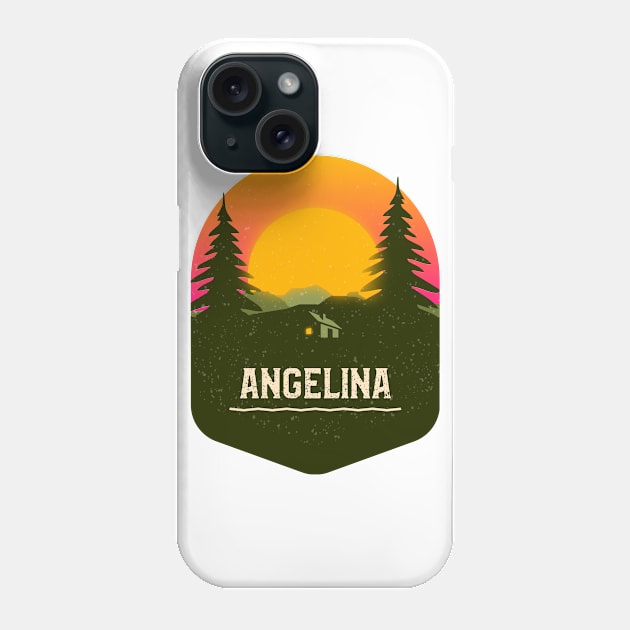 Angelina Forest Camping Hiking and Backpacking through National Parks, Lakes, Campfires and Outdoors Phone Case by AbsurdStore