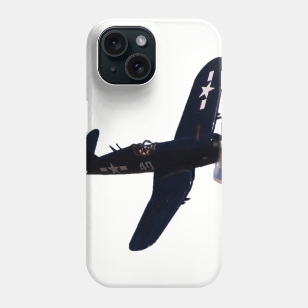 Vought F4U-7 Corsair no background Phone Case by acefox1